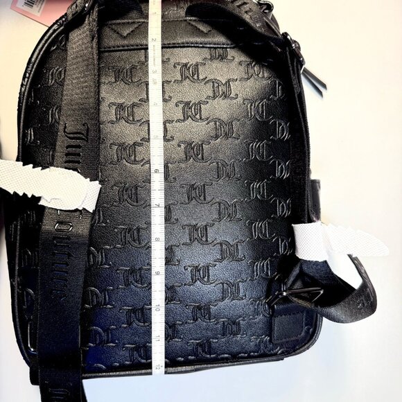 JUICY COUTURE ALL ABOUT THAT BLING SATCHEL CROSSBODY BACKPACK & POUCH LICORICE - Picture 9 of 10